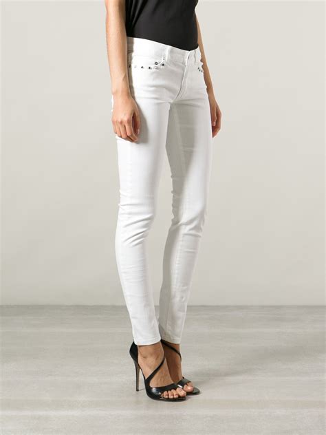 michael kors white skinny jeans|michael kors women's skinny jeans.